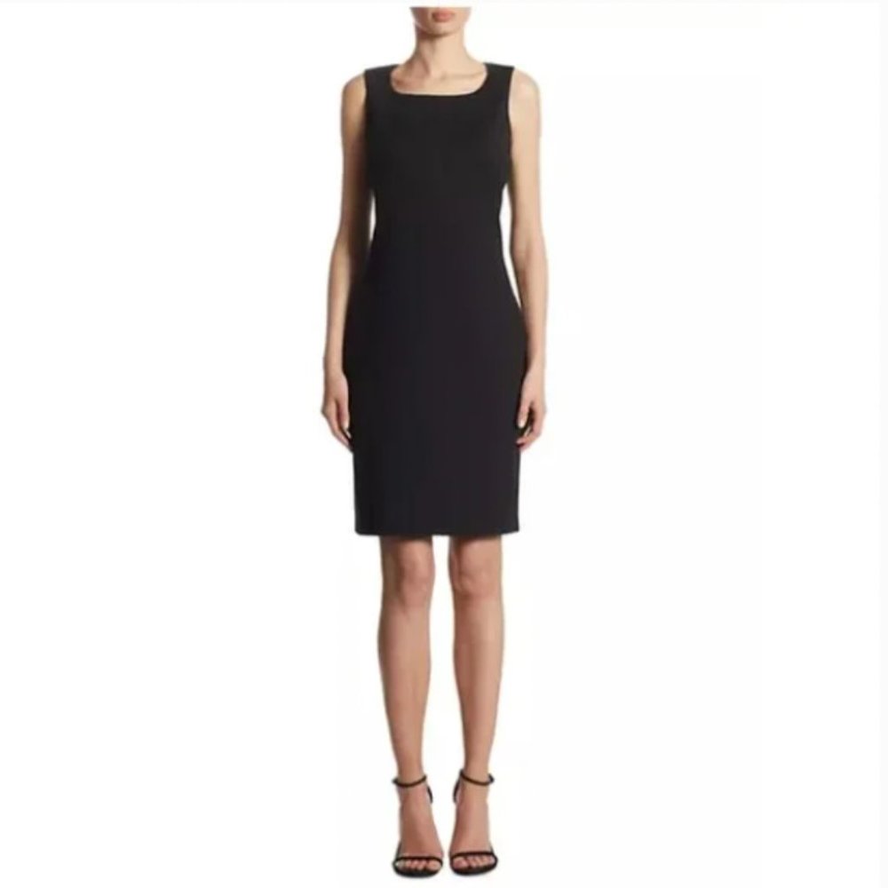 St. John Caviar Black Sleeveless Knit Dress